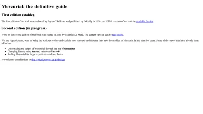 Screenshot of Mercurial.selenic.com