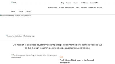Screenshot of Povertyactionlab.org