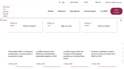 Screenshot of Uned.es