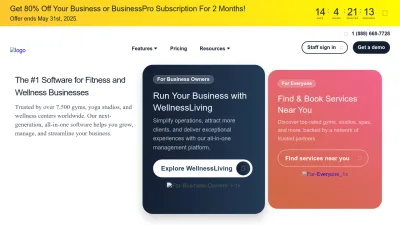 Screenshot of Wellnessliving.com