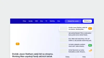 Screenshot of Kinobox.cz
