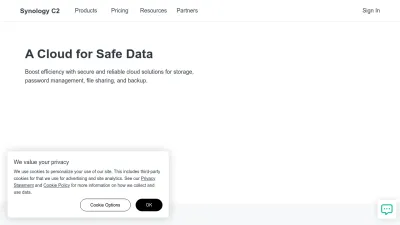 Screenshot of C2.synology.com