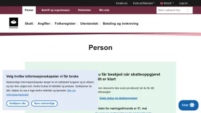 Screenshot of Skatteetaten.no