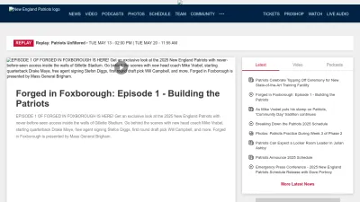 Screenshot preview of patriots.com