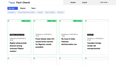 Screenshot preview of factcheck.afp.com