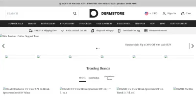 Screenshot of Dermstore.com