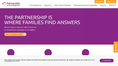Screenshot preview of drugfree.org