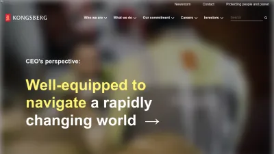 Screenshot of Kongsberg.com