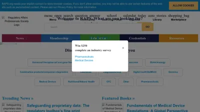 Screenshot preview of raps.org