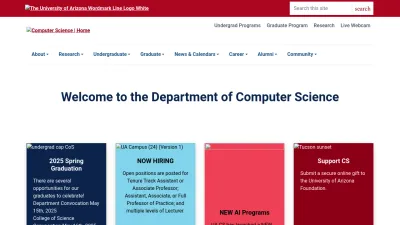 Screenshot of Cs.arizona.edu