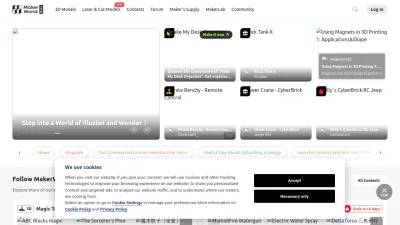 Screenshot of Makerworld.com