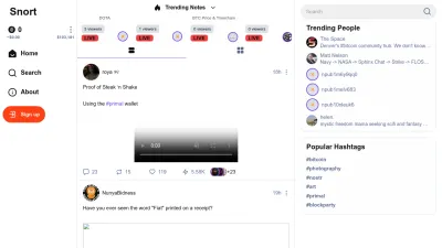 Screenshot of Snort.social