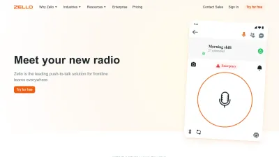 Screenshot of Zello.com