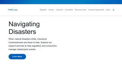 Screenshot of Content.naic.org