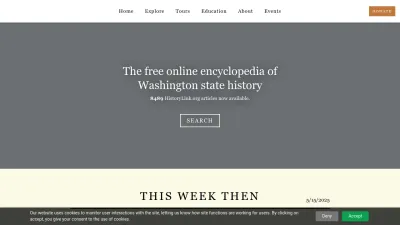 Screenshot of Historylink.org
