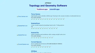 Screenshot of Geometrygames.org