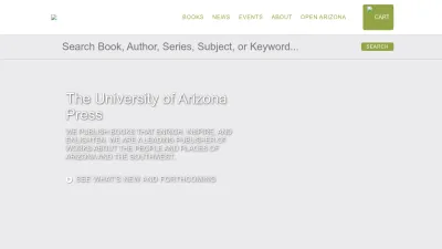 Screenshot of Uapress.arizona.edu