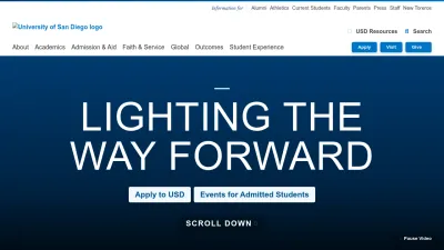 Screenshot of Sandiego.edu