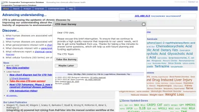 Screenshot of Ctdbase.org