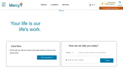 Screenshot of Mercy.net