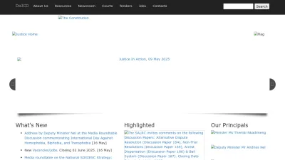 Screenshot of Justice.gov.za