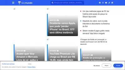 Screenshot of Tecmundo.com.br