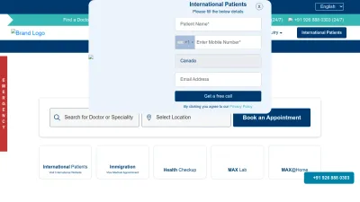 Screenshot of Maxhealthcare.in