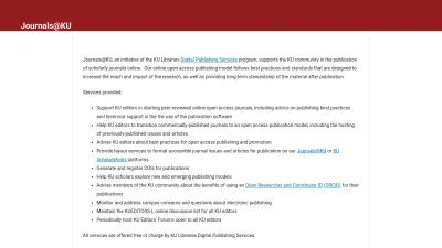 Screenshot of Journals.ku.edu