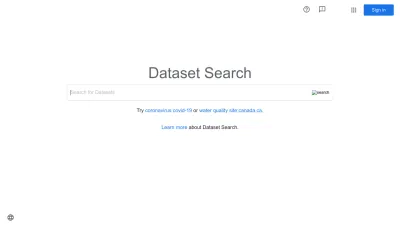 Screenshot of Datasetsearch.research.google.com