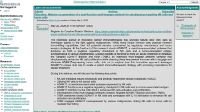 Screenshot of Bioinformatics.org