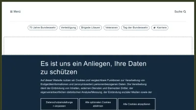 Screenshot of Bundeswehr.de