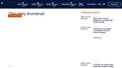 Screenshot of Earth.com