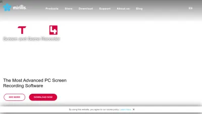 Screenshot of Mirillis.com