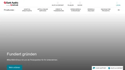 Screenshot of Bankaustria.at