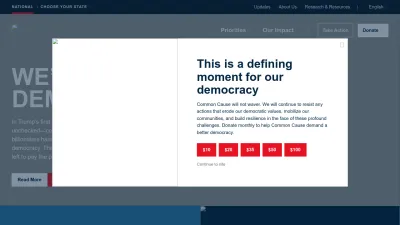 Screenshot of Commoncause.org