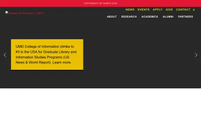 Screenshot of Ischool.umd.edu