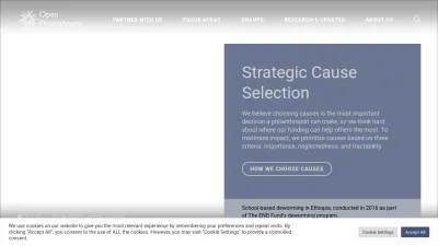 Screenshot of Openphilanthropy.org