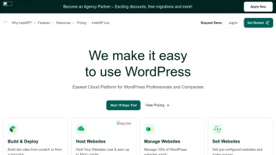 Screenshot preview of instawp.com