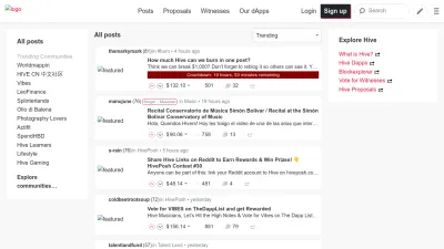 Screenshot preview of hive.blog