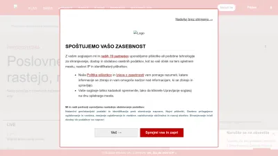 Screenshot of Finance.si