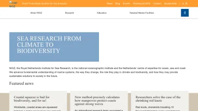 Screenshot of Nioz.nl