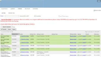Screenshot of Legistar.council.nyc.gov