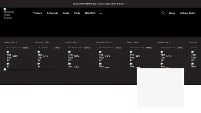 Screenshot preview of mnufc.com