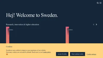 Screenshot of Sweden.se