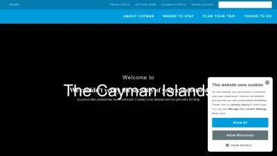Screenshot of Visitcaymanislands.com