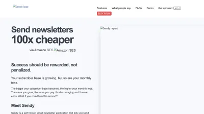 Screenshot of Sendy.co