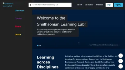Screenshot of Learninglab.si.edu