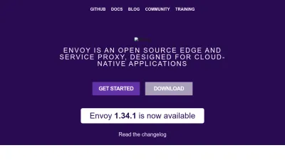 Screenshot of Envoyproxy.io