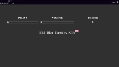 Screenshot of Lexaloffle.com