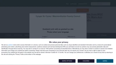 Screenshot of Monmouthshire.gov.uk